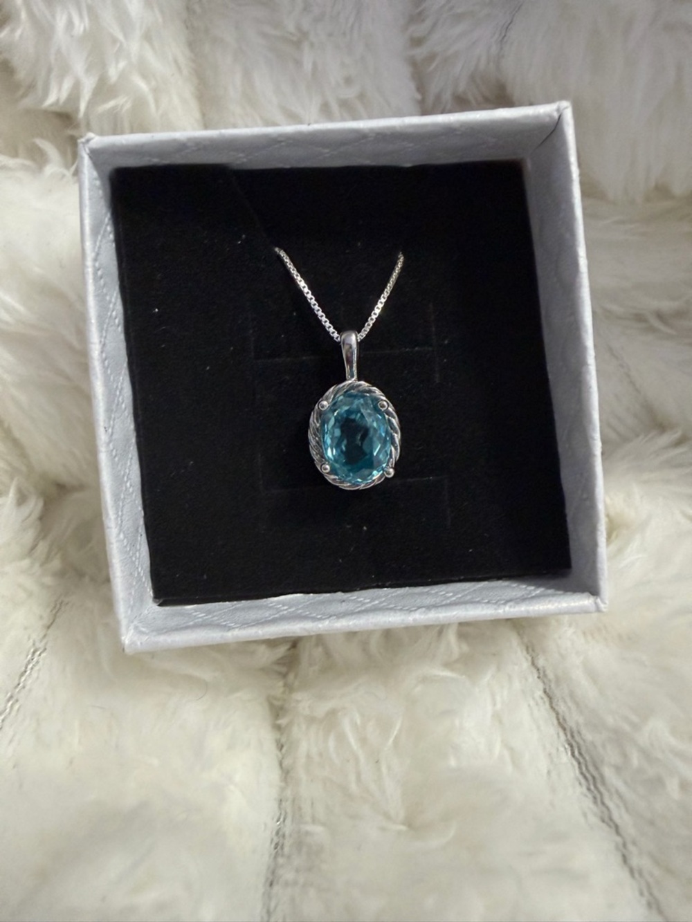 Natural Mined Stone Pendant With Chain 925
